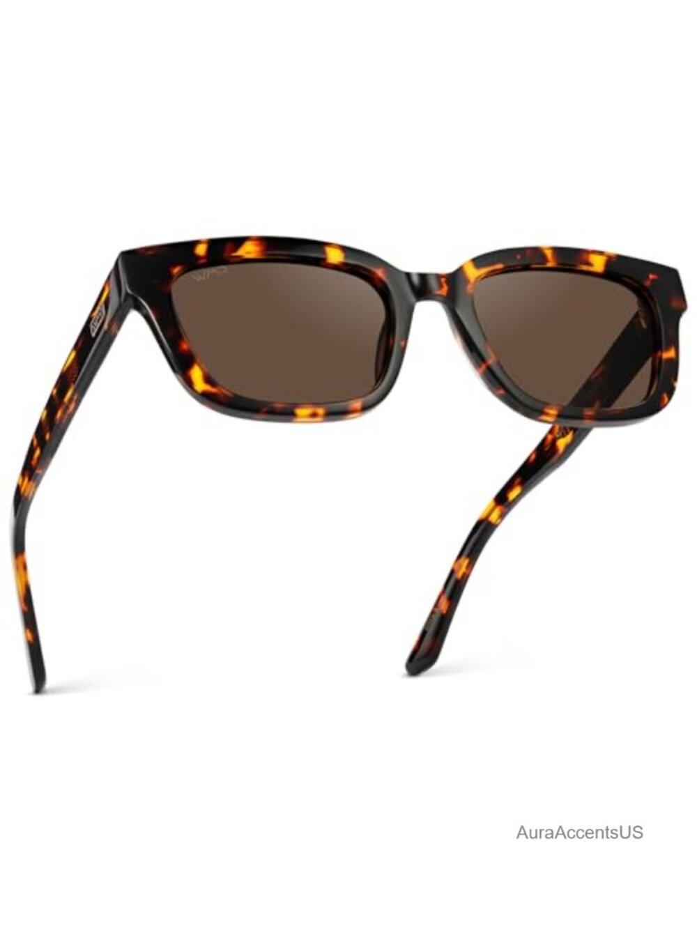 Womens Polarized Rectangular Acetate Sunglasses UV Protection